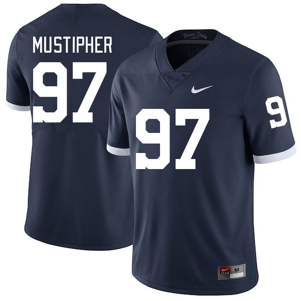 Penn State Nittany Lions #97 P.J. Mustipher College Football Jerseys Stitched Sale-Retro